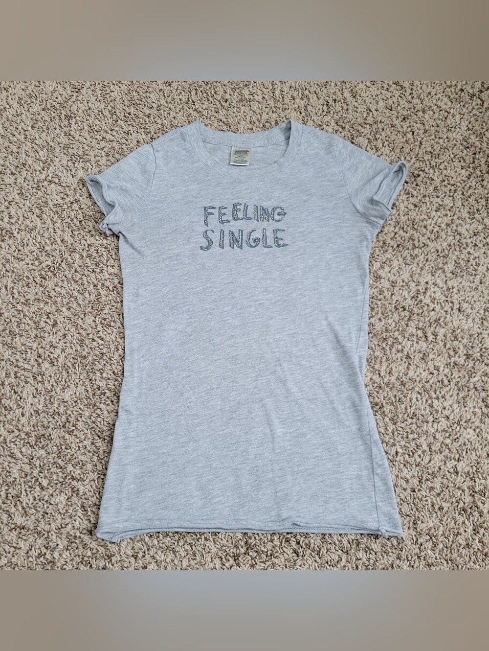 Vintage Abercrombie & Fitch T-shirt Shirt Top Feeling Single Y2k Gray Crew Small